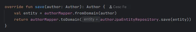 Author JPA repository