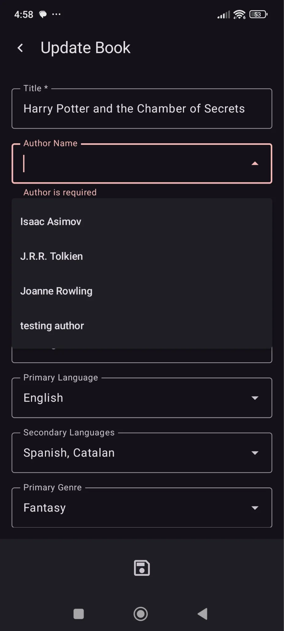 Book update — English dark mode